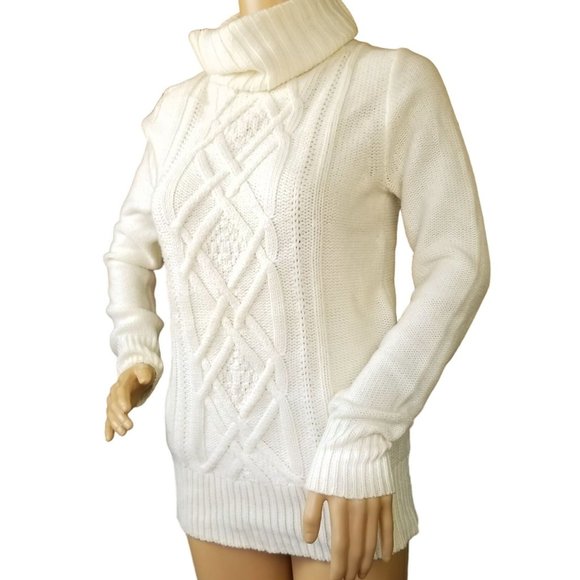 Cream J. Crew cable knit sweater size small - Picture 2 of 13